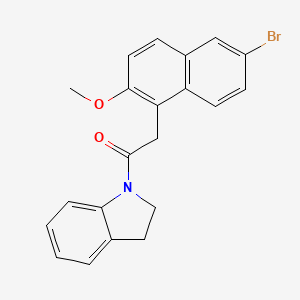 1-[(6-bromo-2-methoxy-1-naphthyl)acetyl]indoline