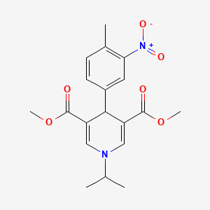 3,5-DIMETHYL 4-(4-METHYL-3-NITROPHENYL)-1-(PROPAN-2-YL)-1,4-DIHYDROPYRIDINE-3,5-DICARBOXYLATE