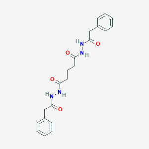 molecular formula C21H24N4O4 B362863 N'~1~,N'~5~-bis(phenylacetyl)pentanedihydrazide 