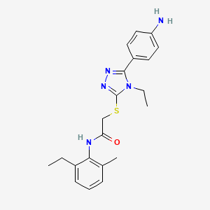 2-{[5-(4-aminophenyl)-4-ethyl-4H-1,2,4-triazol-3-yl]sulfanyl}-N-(2-ethyl-6-methylphenyl)acetamide