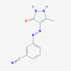 molecular formula C11H9N5O B362864 Benzonitrile, 3-(3-methyl-5-oxo-2-pyrazolin-4-ylidenhydrazino)- 