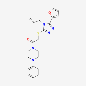 2-{[5-(furan-2-yl)-4-(prop-2-en-1-yl)-4H-1,2,4-triazol-3-yl]sulfanyl}-1-(4-phenylpiperazin-1-yl)ethanone