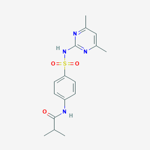 molecular formula C16H20N4O3S B362866 N-[4-(4,6-Dimethyl-pyrimidin-2-ylsulfamoyl)-phenyl]-isobutyramide CAS No. 101428-42-6