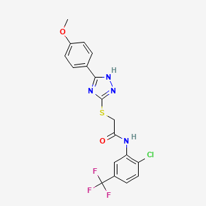 N-[2-chloro-5-(trifluoromethyl)phenyl]-2-{[5-(4-methoxyphenyl)-4H-1,2,4-triazol-3-yl]sulfanyl}acetamide