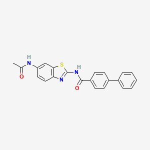 N-[6-(acetylamino)-1,3-benzothiazol-2-yl]biphenyl-4-carboxamide