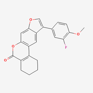 10-(3-fluoro-4-methoxyphenyl)-1,2,3,4-tetrahydro-5H-benzo[c]furo[3,2-g]chromen-5-one