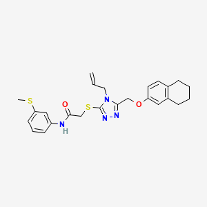 2-({4-allyl-5-[(5,6,7,8-tetrahydro-2-naphthalenyloxy)methyl]-4H-1,2,4-triazol-3-yl}thio)-N-[3-(methylthio)phenyl]acetamide