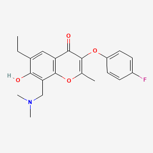 8-[(dimethylamino)methyl]-6-ethyl-3-(4-fluorophenoxy)-7-hydroxy-2-methylchromen-4-one