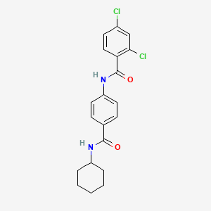 2,4-dichloro-N-{4-[(cyclohexylamino)carbonyl]phenyl}benzamide