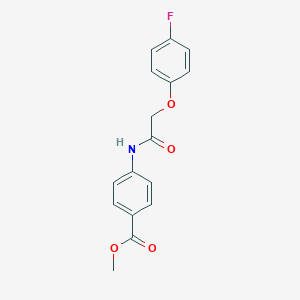 molecular formula C16H14FNO4 B362873 Methyl 4-{[(4-fluorophenoxy)acetyl]amino}benzoate CAS No. 406713-13-1