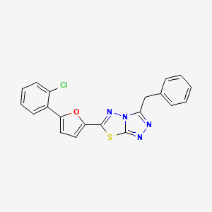 3-benzyl-6-[5-(2-chlorophenyl)furan-2-yl]-[1,2,4]triazolo[3,4-b][1,3,4]thiadiazole