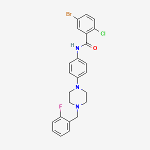 5-bromo-2-chloro-N-{4-[4-(2-fluorobenzyl)-1-piperazinyl]phenyl}benzamide