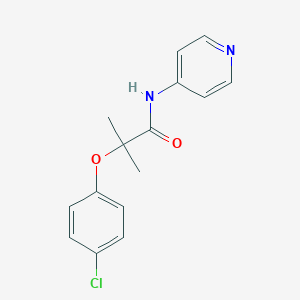 molecular formula C15H15ClN2O2 B362875 2-(4-chlorophenoxy)-2-methyl-N-(pyridin-4-yl)propanamide CAS No. 105549-71-1