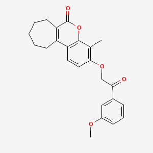 3-[2-(3-methoxyphenyl)-2-oxoethoxy]-4-methyl-8,9,10,11-tetrahydrocyclohepta[c]chromen-6(7H)-one