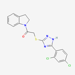 1-({[5-(2,4-dichlorophenyl)-4H-1,2,4-triazol-3-yl]thio}acetyl)indoline