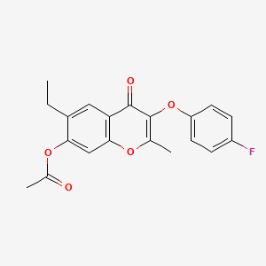 [6-Ethyl-3-(4-fluorophenoxy)-2-methyl-4-oxochromen-7-yl] acetate