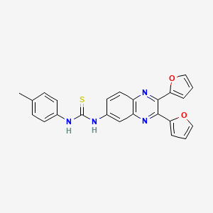 1-[2,3-Bis(furan-2-yl)quinoxalin-6-yl]-3-(4-methylphenyl)thiourea