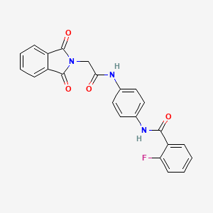 N-[4-[[2-(1,3-dioxoisoindol-2-yl)acetyl]amino]phenyl]-2-fluorobenzamide