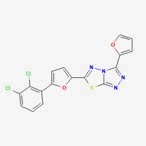 6-[5-(2,3-Dichlorophenyl)furan-2-yl]-3-(furan-2-yl)[1,2,4]triazolo[3,4-b][1,3,4]thiadiazole