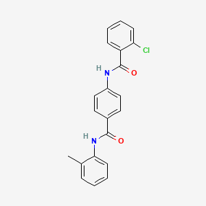 2-chloro-N-[4-[(2-methylphenyl)carbamoyl]phenyl]benzamide