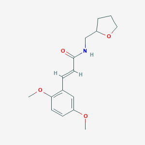 molecular formula C16H21NO4 B362892 3-(2,5-dimethoxyphenyl)-N-(tetrahydro-2-furanylmethyl)acrylamide CAS No. 301681-89-0