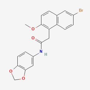 N-1,3-benzodioxol-5-yl-2-(6-bromo-2-methoxy-1-naphthyl)acetamide