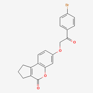 7-[2-(4-BROMOPHENYL)-2-OXOETHOXY]-1H,2H,3H,4H-CYCLOPENTA[C]CHROMEN-4-ONE