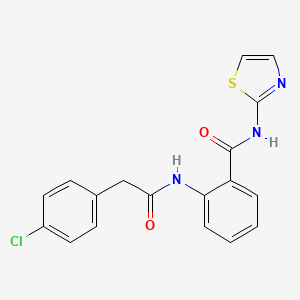 2-{[(4-chlorophenyl)acetyl]amino}-N-1,3-thiazol-2-ylbenzamide