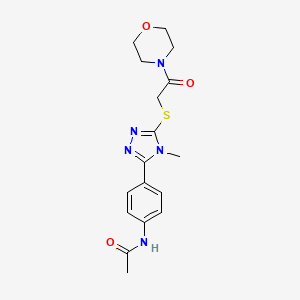 N-[4-(4-methyl-5-{[2-(4-morpholinyl)-2-oxoethyl]thio}-4H-1,2,4-triazol-3-yl)phenyl]acetamide