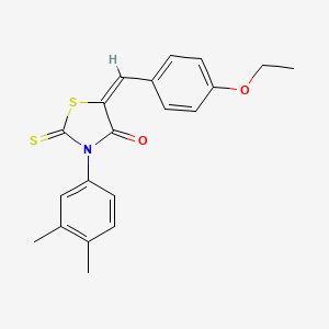 3-(3,4-dimethylphenyl)-5-(4-ethoxybenzylidene)-2-thioxo-1,3-thiazolidin-4-one