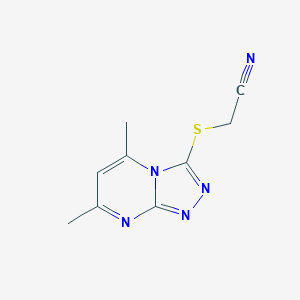 molecular formula C9H9N5S B362898 [(5,7-Dimethyl[1,2,4]triazolo[4,3-a]pyrimidin-3-yl)sulfanyl]acetonitrile CAS No. 496028-67-2