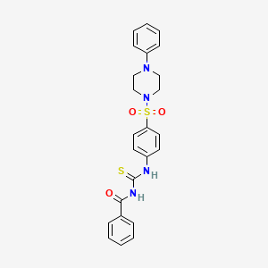 N-[({4-[(4-phenyl-1-piperazinyl)sulfonyl]phenyl}amino)carbonothioyl]benzamide