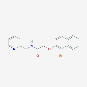 2-[(1-bromo-2-naphthyl)oxy]-N-(2-pyridinylmethyl)acetamide