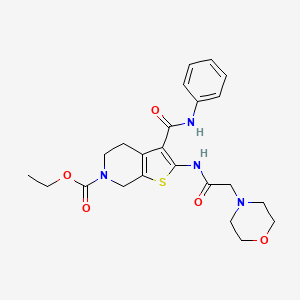 ethyl 3-(anilinocarbonyl)-2-[(4-morpholinylacetyl)amino]-4,7-dihydrothieno[2,3-c]pyridine-6(5H)-carboxylate