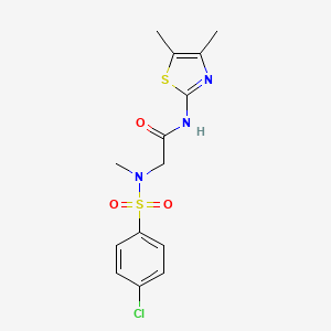 N~2~-[(4-chlorophenyl)sulfonyl]-N~1~-(4,5-dimethyl-1,3-thiazol-2-yl)-N~2~-methylglycinamide