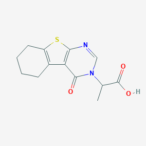 molecular formula C13H14N2O3S B362904 2-(4-oxo-5,6,7,8-tetrahydro[1]benzothieno[2,3-d]pyrimidin-3(4H)-yl)propanoic acid CAS No. 446830-21-3