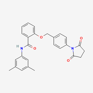 N-(3,5-dimethylphenyl)-2-{[4-(2,5-dioxo-1-pyrrolidinyl)benzyl]oxy}benzamide