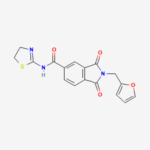 N-(4,5-dihydro-1,3-thiazol-2-yl)-2-(2-furylmethyl)-1,3-dioxo-5-isoindolinecarboxamide