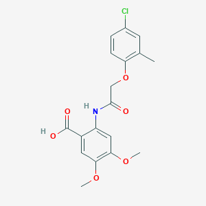 2-{[(4-chloro-2-methylphenoxy)acetyl]amino}-4,5-dimethoxybenzoic acid