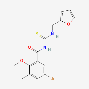 5-bromo-N-(furan-2-ylmethylcarbamothioyl)-2-methoxy-3-methylbenzamide