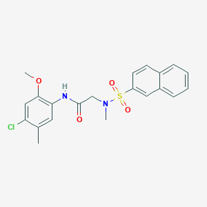 N-(4-chloro-2-methoxy-5-methylphenyl)-2-[methyl(naphthalen-2-ylsulfonyl)amino]acetamide