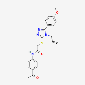 N-(4-acetylphenyl)-2-[[5-(4-methoxyphenyl)-4-prop-2-enyl-1,2,4-triazol-3-yl]sulfanyl]acetamide