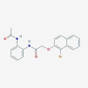 N-(2-acetamidophenyl)-2-(1-bromonaphthalen-2-yl)oxyacetamide