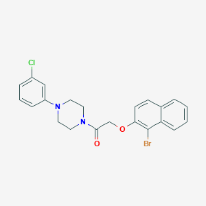 1-{[(1-bromo-2-naphthyl)oxy]acetyl}-4-(3-chlorophenyl)piperazine