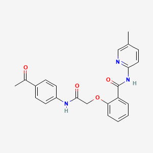 2-{2-[(4-acetylphenyl)amino]-2-oxoethoxy}-N-(5-methyl-2-pyridinyl)benzamide