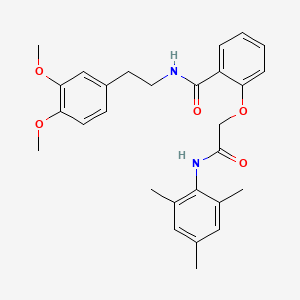 N-[2-(3,4-dimethoxyphenyl)ethyl]-2-[2-(mesitylamino)-2-oxoethoxy]benzamide