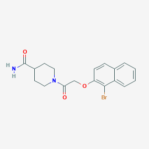 1-{[(1-bromo-2-naphthyl)oxy]acetyl}-4-piperidinecarboxamide