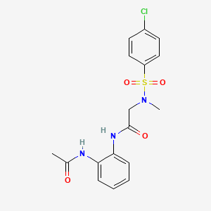 N-(2-acetamidophenyl)-2-[(4-chlorophenyl)sulfonyl-methylamino]acetamide