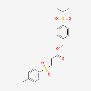 4-(isopropylsulfonyl)benzyl 3-[(4-methylphenyl)sulfonyl]propanoate