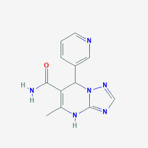 molecular formula C12H12N6O B362918 5-Méthyl-7-(3-pyridinyl)-4,7-dihydro[1,2,4]triazolo[1,5-a]pyrimidine-6-carboxamide CAS No. 683807-76-3